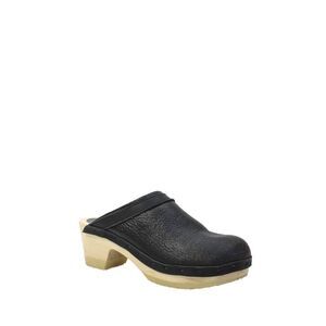 No. 6 Store Womens Dakota Shearling Mid-Heeled Clogs Black Size 8